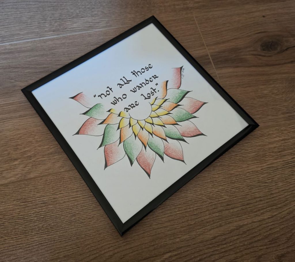 Mandala citat 20x20 cm