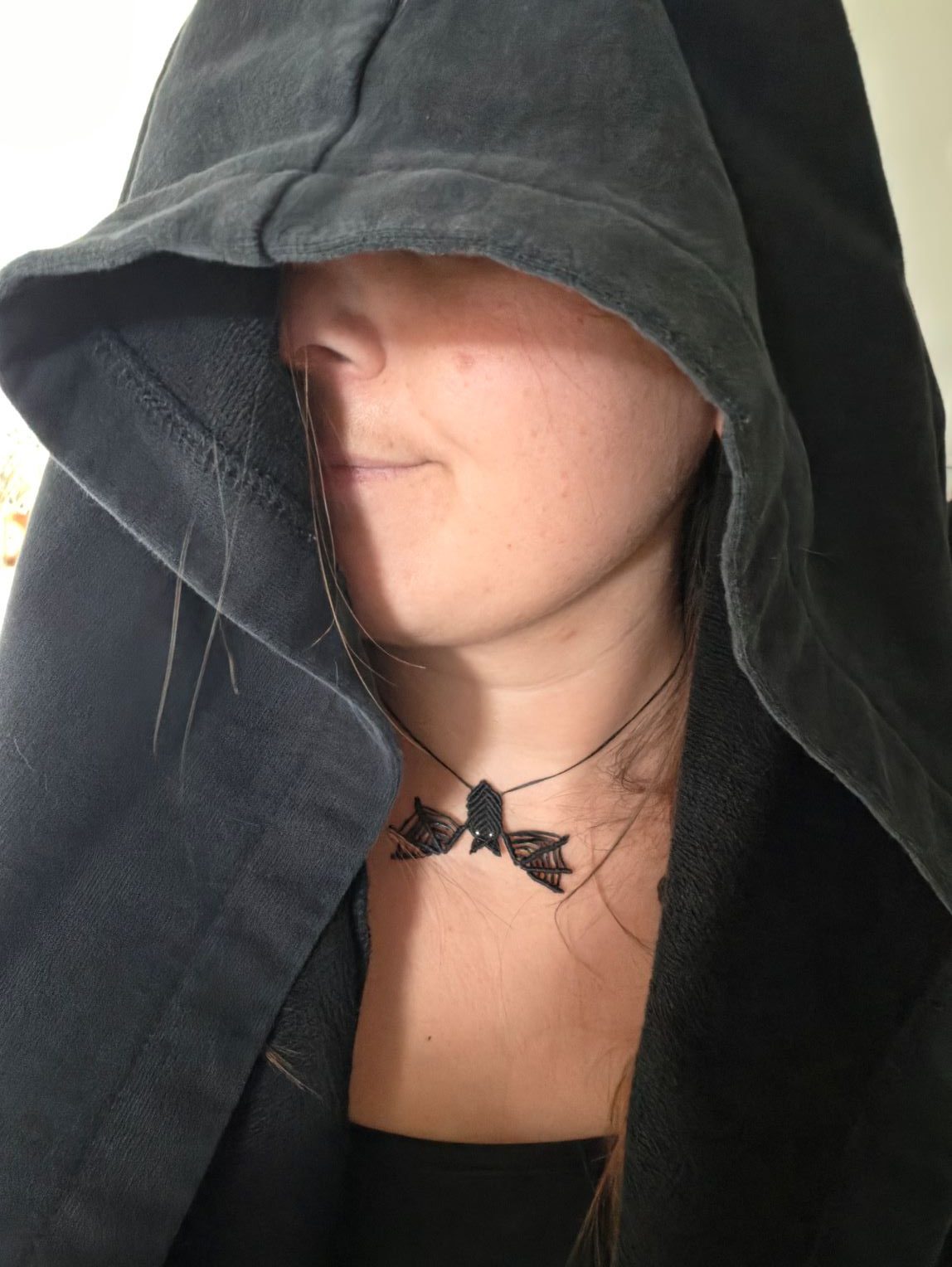 Zapetljana macrame ogrlica Bat - Slika 2